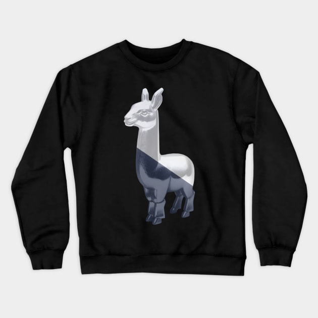 cool llama (Blue and White) Crewneck Sweatshirt by Geomhectic